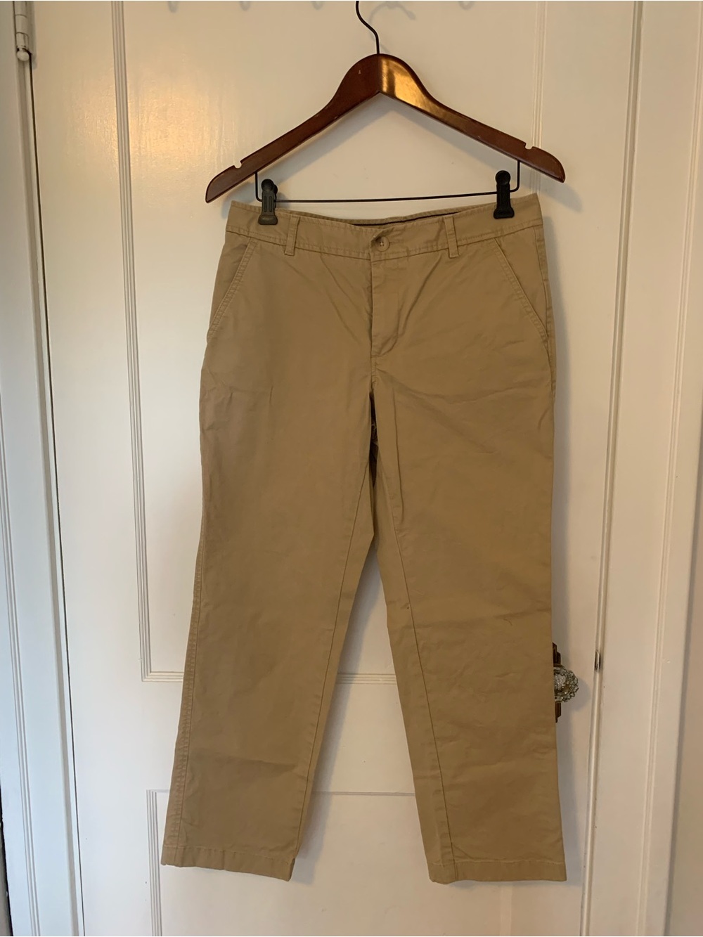 L.L. Bean Khaki Straight-Leg Chinos